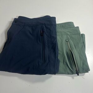 2 Mack Weldon Men’s Athlesiure Shorts 4-Way Stretch Zip Pockets Sz.L Casual